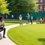 맨섬 도시 개발 프로젝트 - **Prompt 1: Urban Park Scene**
    "A vibrant and diverse group of teenagers and young adults, aged ...