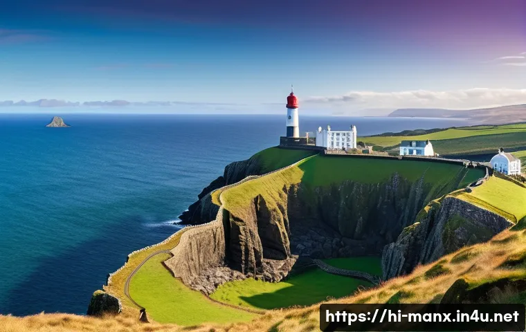 맨섬 vs 아일랜드 - **Isle of Man: Coastal Serenity and Manx Heritage**
"A breathtaking panoramic view of the Isle o...